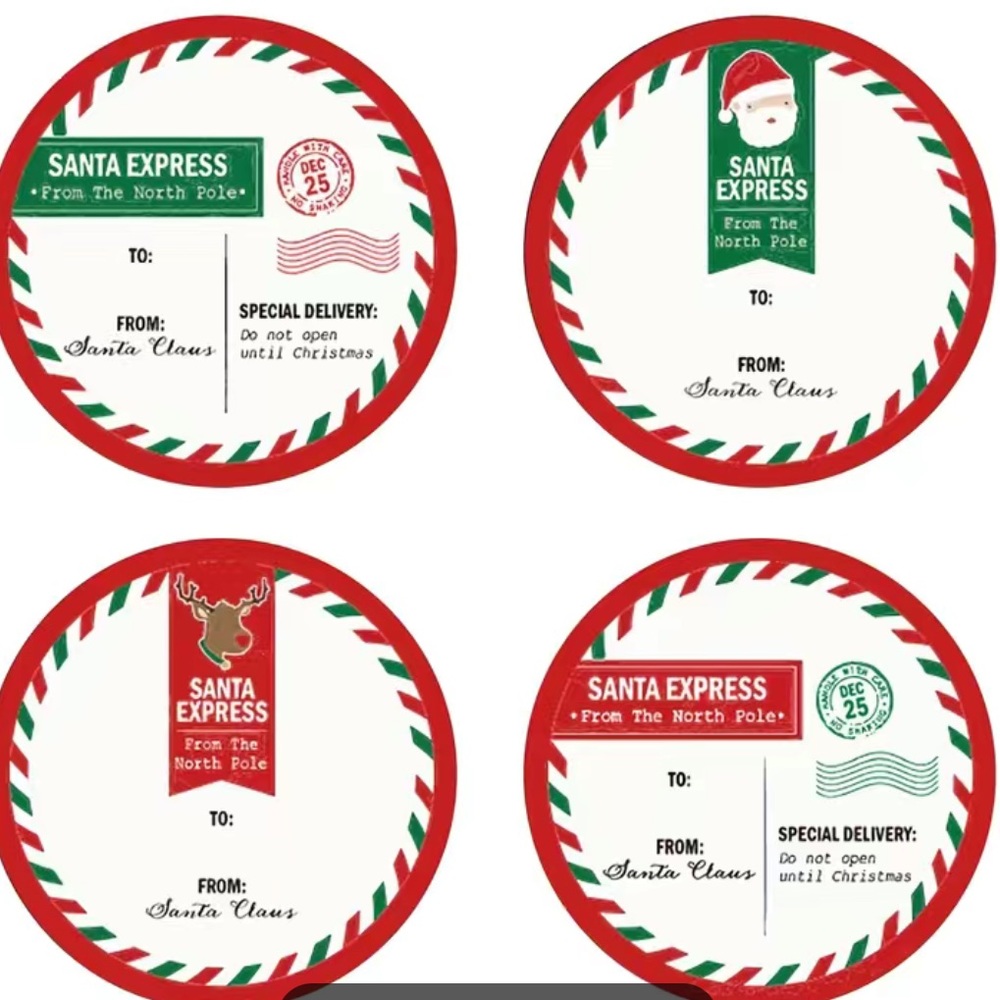 500 Christmas wrapping stickers